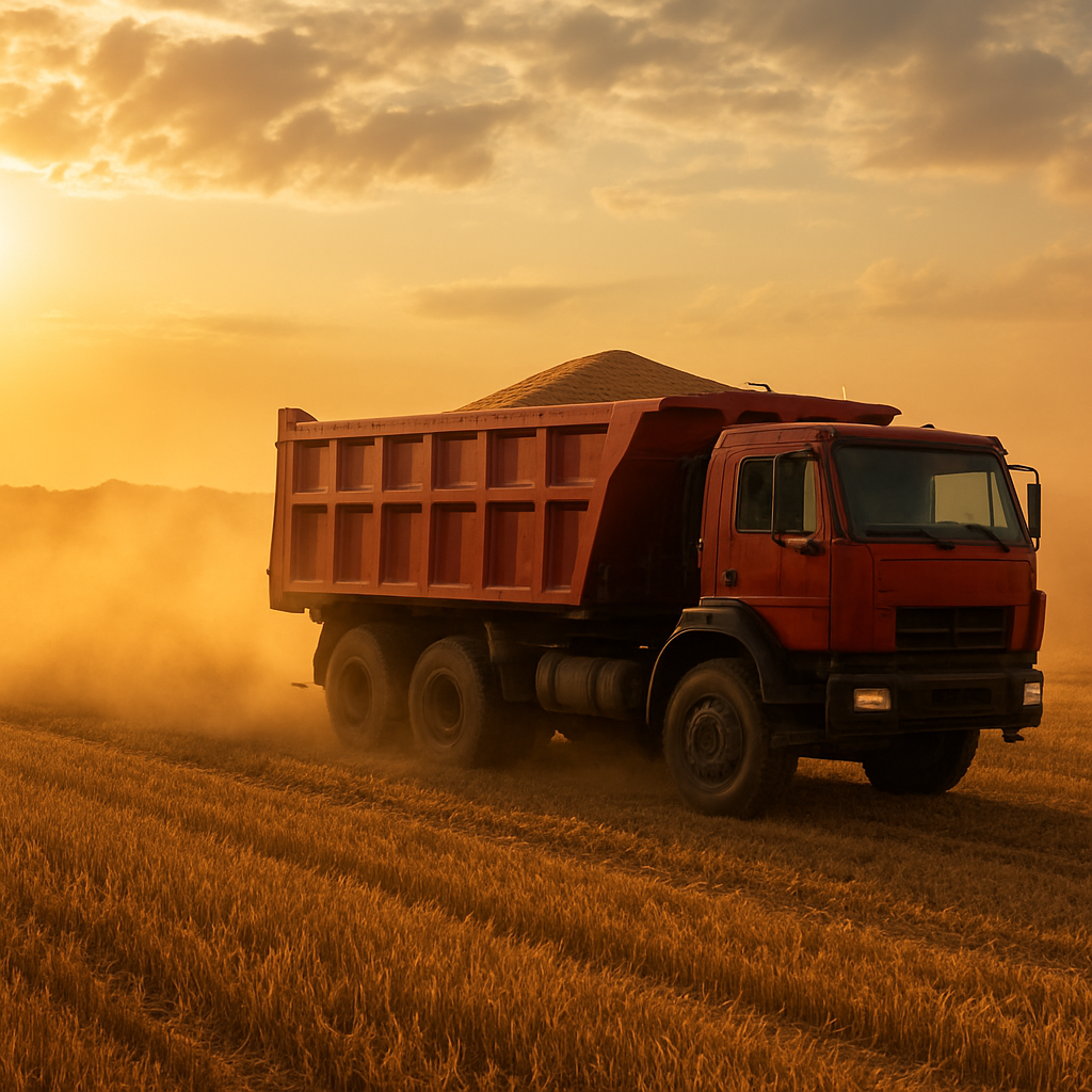 Depois — Caçamba basculante reforçada para frota agrícola